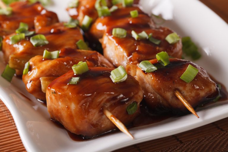 Gegrillte Hähnchenspieße mit Yakitori-Sauce – Foodblog